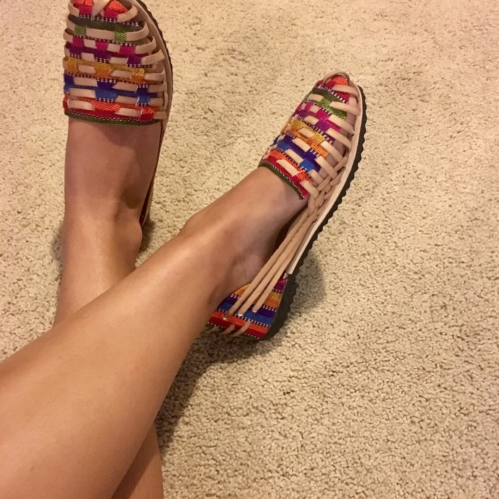 Guatemalan Woven Leather Huarache Sandals